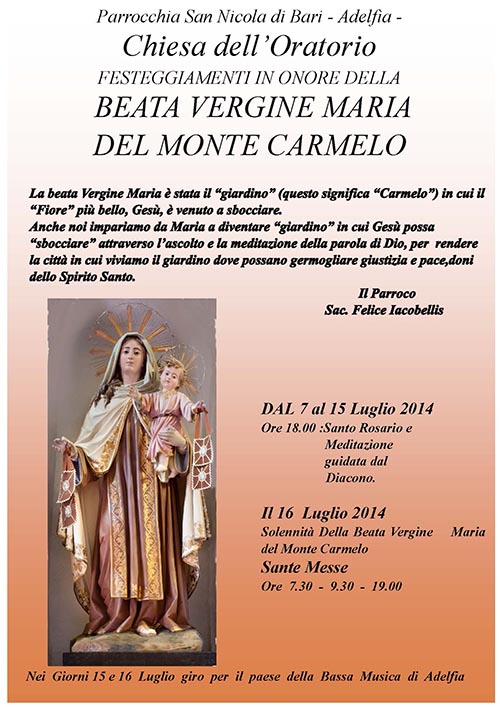 Maria S.S. del Monte Carmelo 2014