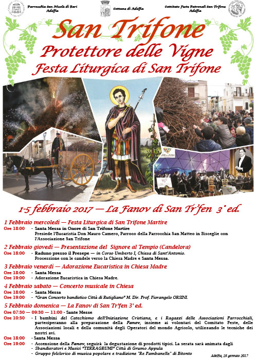 Festa Liturgica di San Trifone 2017